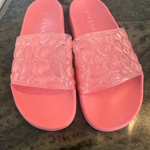 Coach Una sport slide pink jelly slides - Picture 5 of 5
